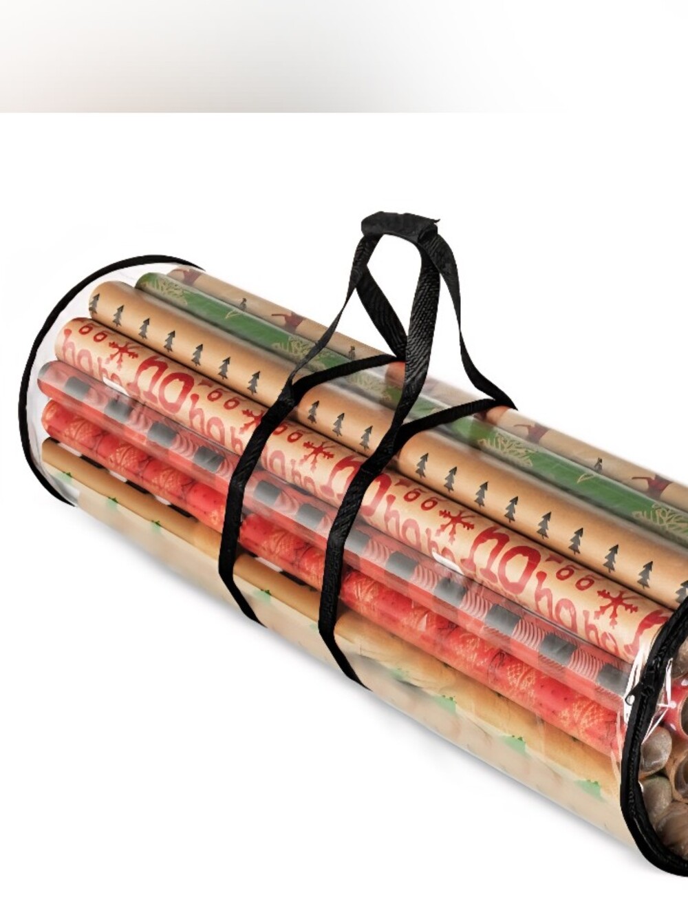 Zober Gift Wrapping Paper Storage Bag Fits 40" Rolls, Black - Picture 2 of 7